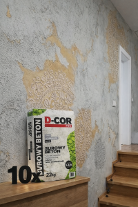 Beton architektoniczny tynk dekoracyjny 55–60 m² 10x  worek 22 kg