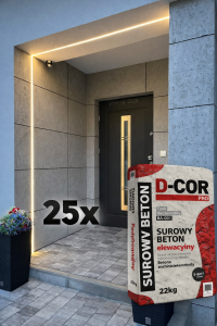 BETON elewacyjny Tynk zewnętrzny 140–150 m² 25 x  worek 22 kg 