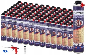 POLYNOR 3D x 100 szt izolacje piana natryskowa pianka pur OCIEPLENIE PODDASZA GARAZU (1)